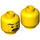LEGO Gelb Policeman Minifigure Kopf (Einbau-Vollbolzen) (3626 / 29931)
