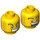 LEGO Geel Power Miner Hoofd (Veiligheids Stud) (3626 / 64879)