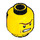 LEGO Yellow President Business Minifigure Head (Recessed Solid Stud) (3626 / 16138)