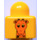 LEGO Amarillo Primo Ladrillo 1 x 1 con Giraffe Cabeza y Palm Árbol Parte superior (31000 / 82408)