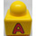 LEGO Keltainen Primo Palikka 1 x 1 jossa Hevonen Pää ja letter &quot;A&quot; päällä Vastakkaiset puolet (31000 / 49050)