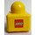 LEGO Jaune Primo Brique 1 x 1 avec LEGO logo sur Côtés opposés (31000)