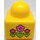 LEGO Jaune Primo Brique 1 x 1 avec Number &#039;3&#039; et 3 Fleurs sur opposite Côté (31000)