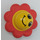 LEGO Yellow Primo Flower Top with Face and Red Petals