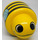 LEGO Gul Primo Rund Rattle 1 x 1 Klods med BumbleBee Mønster (41085 / 75592)