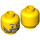 LEGO Yellow Prisoner Head (Safety Stud) (14263 / 19547)