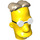 LEGO Yellow Professor Frink Head (20494)