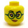 LEGO Yellow Programmer Minifigure Head (Recessed Solid Stud) (3626 / 61964)