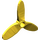LEGO Gelb Propeller mit 3 Klingen (4617)