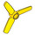 LEGO Gelb Propeller mit 3 Klingen, 5 Diameter (77099 / 92842)