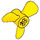 LEGO Yellow Propeller with 3 Blades (6041)