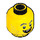 LEGO Yellow Prospector Head, One Missing Tooth, One Golden Tooth, Stubble Beard (Recessed Solid Stud) (3626 / 18193)