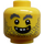 LEGO Amarillo Prospector Cabeza, Uno Missing Diente, Uno Golden Diente, Barba corta Barba (Espiga sólida hueca) (3626 / 18193)