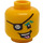 LEGO Gelb Punk Pirat Minifigur Kopf (Vertiefte feste Noppen) (3626 / 75559)