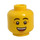 LEGO Yellow Queasy Man Minifigure Head with Smile (Recessed Solid Stud) (17956 / 23102)