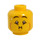 LEGO Jaune Queasy Man Minifigure Diriger avec sourire (tenon solide ajouré) (17956 / 23102)