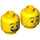 LEGO Yellow Queasy Man Plain Head with Big Smile (Recessed Solid Stud) (3626 / 17956)