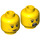 LEGO Gelb Queen Halbert (70325) Minifigure Kopf (Einbau-Vollbolzen) (3626 / 25586)