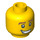 LEGO Yellow Race Car Driver Head (Recessed Solid Stud) (3626 / 93408)