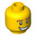 LEGO Gelb Race Auto Driver Kopf (Einbau-Vollbolzen) (3626 / 93408)