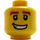LEGO Yellow Race Car Driver Head (Recessed Solid Stud) (3626 / 93408)