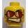 LEGO Yellow Racers Head (Recessed Solid Stud) (3626 / 90473)