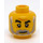 LEGO Yellow Rafter in Dark Red Jacket Minifigure Head (Recessed Solid Stud) (3626 / 38319)