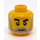 LEGO Geel Rafter in Dark Rood Jacket Minifigure Hoofd (Verzonken Solid Stud) (3626 / 38319)