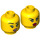 LEGO Gelb Raze Minifigure Kopf (Einbau-Vollbolzen) (3626 / 77772)