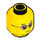 LEGO Gelb rot Glasses Minifigure Kopf (Einbau-Vollbolzen) (3626 / 26882)