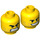 LEGO Geel Rex Dangervest Minifigure Hoofd (Verzonken Solid Stud) (3626 / 44217)