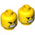 LEGO Yellow Rex Dangervest Minifigure Head (Recessed Solid Stud) (3626 / 44217)