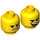 LEGO Gelb Rex Dangervest Minifigure Kopf (Einbau-Vollbolzen) (3626 / 44372)