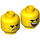 LEGO Yellow Rex Dangervest Minifigure Head (Recessed Solid Stud) (3626 / 44372)