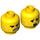 LEGO Yellow Rex Dangervest with Jetpack Minifigure Head (Recessed Solid Stud) (3626 / 65683)