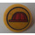 LEGO Yellow Roadsign Clip-on 2 x 2 Round with Red Construction Helmet Sticker (30261)