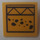 LEGO Yellow Roadsign Clip-on 2 x 2 Square with Bridge Rockslide Sticker with Open &#039;U&#039; Clip (15210)