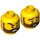 LEGO Yellow Robber Head (Recessed Solid Stud) (3626 / 36558)