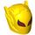 LEGO Yellow Robot Helmet with Ear Antennas with Firefly Red Eyes (45846 / 46534)