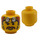 LEGO Yellow Rock Raiders Doc Head (Safety Stud) (3626)