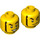 LEGO Yellow Rocket Racer Minifigure Head (Recessed Solid Stud) (3626 / 102391)