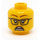 LEGO Giallo Rose Davids Minifigure Testa (Perno solido incassato) (3626 / 56173)