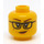 LEGO Gul Rose Davids Minifigur Huvud (Infälld solid knopp) (3626 / 56173)