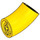 LEGO Yellow Round Brick with Elbow (Shorter) (1986 / 65473)