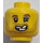 LEGO Gul Rugby Player Minifigur Hode (Forsenket solid knott) (3626 / 62457)