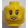 LEGO Geel Rugby Player Minifiguur Hoofd (Verzonken solide nop) (3626 / 62457)