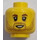 LEGO Yellow Rugby Player Minifigure Head (Recessed Solid Stud) (3626 / 62457)