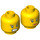 LEGO Yellow Samurai X Head (Safety Stud) (13620 / 70542)