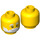 LEGO Geel Santa Minifigure Hoofd (Verzonken Solid Stud) (3626 / 79426)