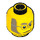 LEGO Amarillo Scientist Cabeza con Gafas (Espiga sólida hueca) (3626 / 96571)